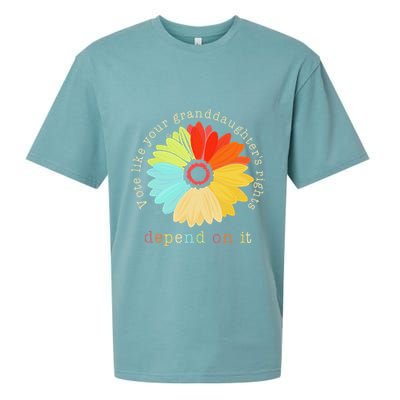 Vote Like Your GranddaughterS Rights Depend On It Feminist Sueded Cloud Jersey T-Shirt