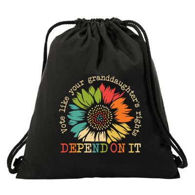 Vote Like Your Granddaughters Rights Depend On It Drawstring Bag