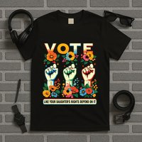 Vote Like Your Daughters Rights Depend On It Hand Fist T-Shirt