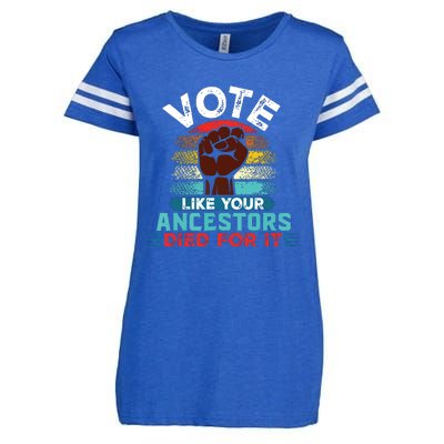 Vote Like Your Ancestors Died For It Black Votes Matter Enza Ladies Jersey Football T-Shirt