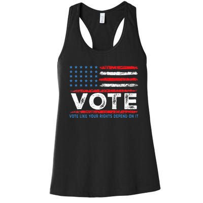 Vote Like Your Rights Depend On It 2024 Election Women's Racerback Tank