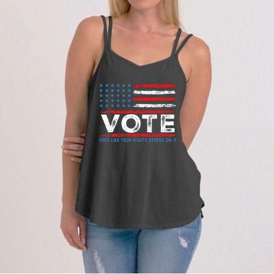 Vote Like Your Rights Depend On It 2024 Election Women's Strappy Tank