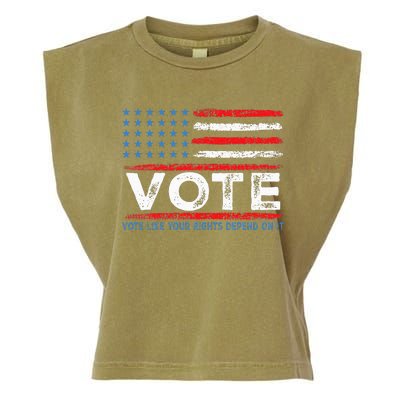 Vote Like Your Rights Depend On It 2024 Election Garment-Dyed Women's Muscle Tee