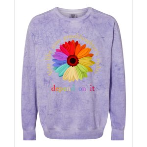 Vote Like Your Granddaughters Rights Depend On It Colorblast Crewneck Sweatshirt