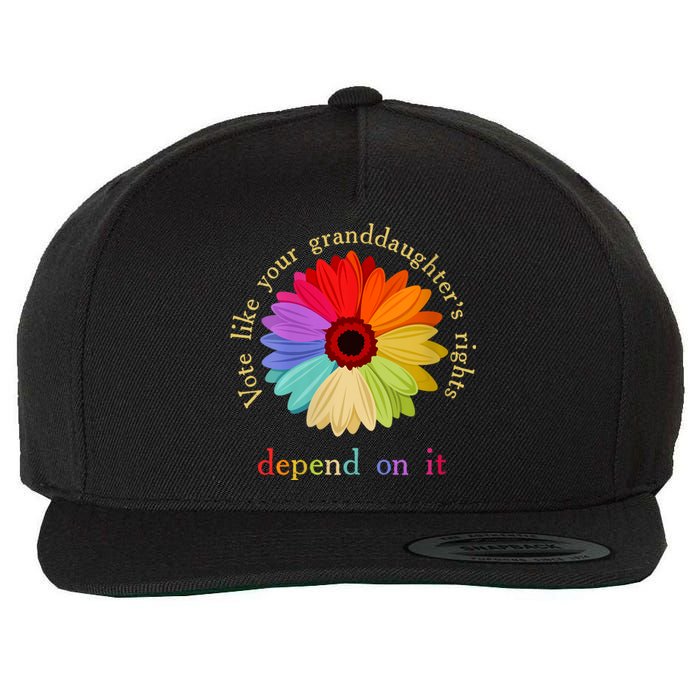 Vote Like Your Granddaughters Rights Depend On It Wool Snapback Cap