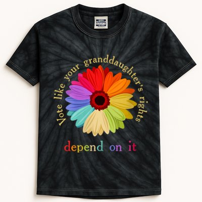 Vote Like Your Granddaughters Rights Depend On It Kids Tie-Dye T-Shirt