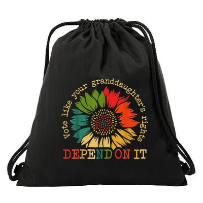 Vote Like Your Granddaughters Rights Depend On It Drawstring Bag