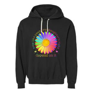 Vote Like Your GranddaughterS Rights Depend On It Garment-Dyed Fleece Hoodie