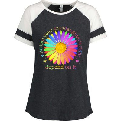 Vote Like Your GranddaughterS Rights Depend On It Enza Ladies Jersey Colorblock Tee