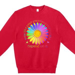 Vote Like Your GranddaughterS Rights Depend On It Premium Crewneck Sweatshirt