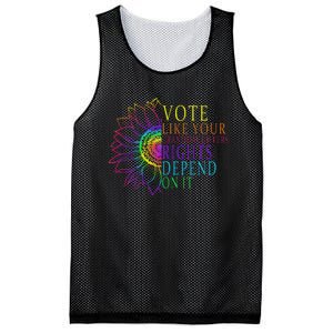 Vote Like Your Daughters Granddaughters Rights Depend On It Mesh Reversible Basketball Jersey Tank