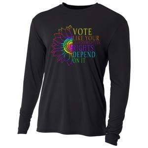 Vote Like Your Daughters Granddaughters Rights Depend On It Cooling Performance Long Sleeve Crew