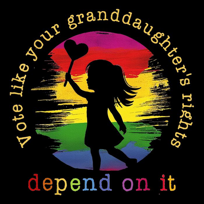 Vote Like Your GranddaughterS Rights Depend On It Flat Bill Trucker Hat
