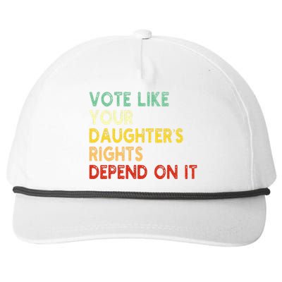 Vote Like Your Daughter’S Rights Depend On It Snapback Five-Panel Rope Hat