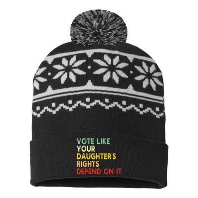 Vote Like Your Daughter’S Rights Depend On It USA-Made Snowflake Beanie