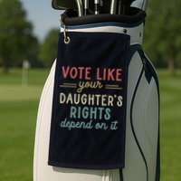 Vote Like Your Daughter’S Rights Depend On It Golf Towel