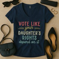 Vote Like Your Daughter’S Rights Depend On It Women's V-Neck T-Shirt