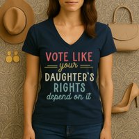 Vote Like Your Daughter’S Rights Depend On It Women's V-Neck T-Shirt