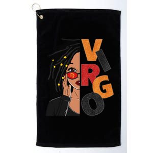 Virgo Loc'd Zodiac Signs Birthday Black Woman Platinum Collection Golf Towel