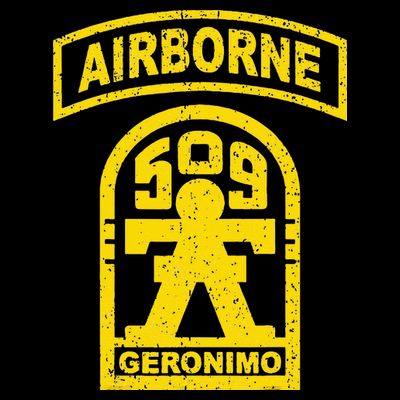 Vintage Mod 1 Geronimo 509th Airborne Parachute Infantry T-Shirt