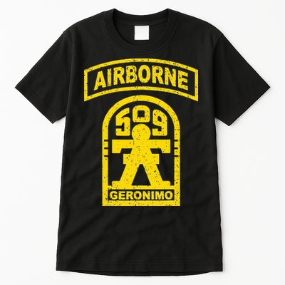 Vintage Mod 1 Geronimo 509th Airborne Parachute Infantry Tall T-Shirt