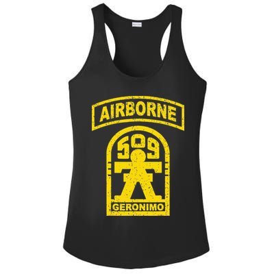 Vintage Mod 1 Geronimo 509th Airborne Parachute Infantry Ladies PosiCharge Competitor Racerback Tank
