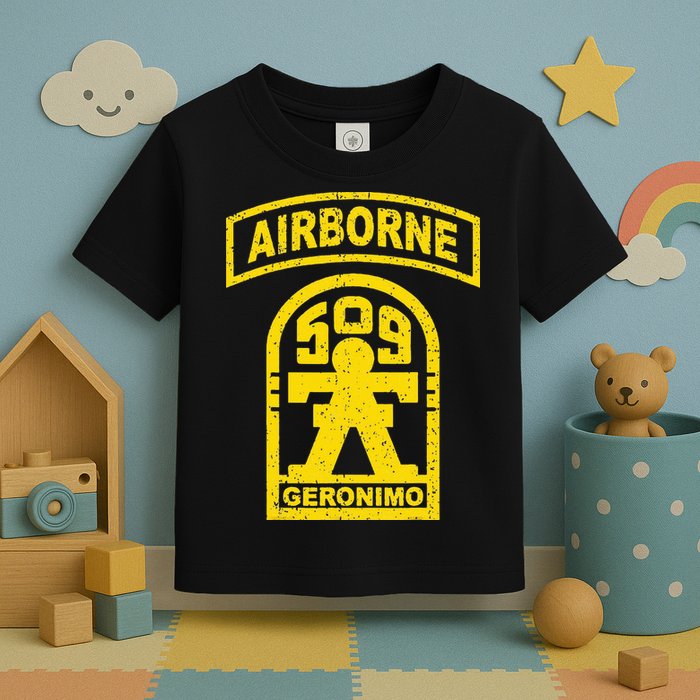 Vintage Mod 1 Geronimo 509th Airborne Parachute Infantry Toddler T-Shirt