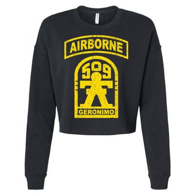 Vintage Mod 1 Geronimo 509th Airborne Parachute Infantry Cropped Pullover Crew
