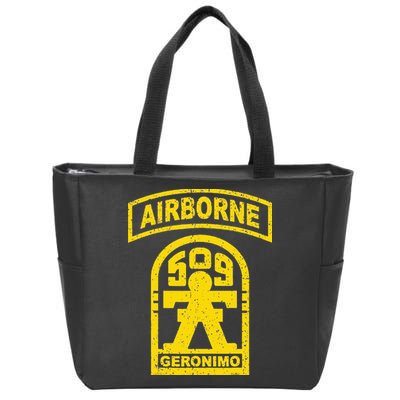 Vintage Mod 1 Geronimo 509th Airborne Parachute Infantry Zip Tote Bag