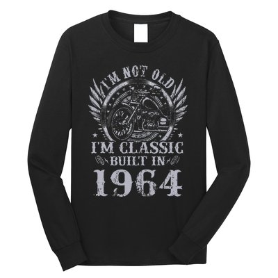 Vintage Motorcycle 1964 Birthday 60th Biker 60 Years Old Long Sleeve Shirt