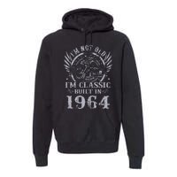 Vintage Motorcycle 1964 Birthday 60th Biker 60 Years Old Premium Hoodie