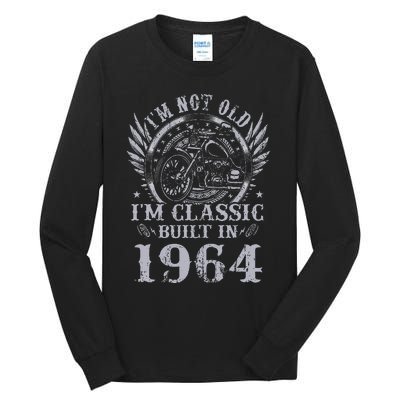 Vintage Motorcycle 1964 Birthday 60th Biker 60 Years Old Tall Long Sleeve T-Shirt