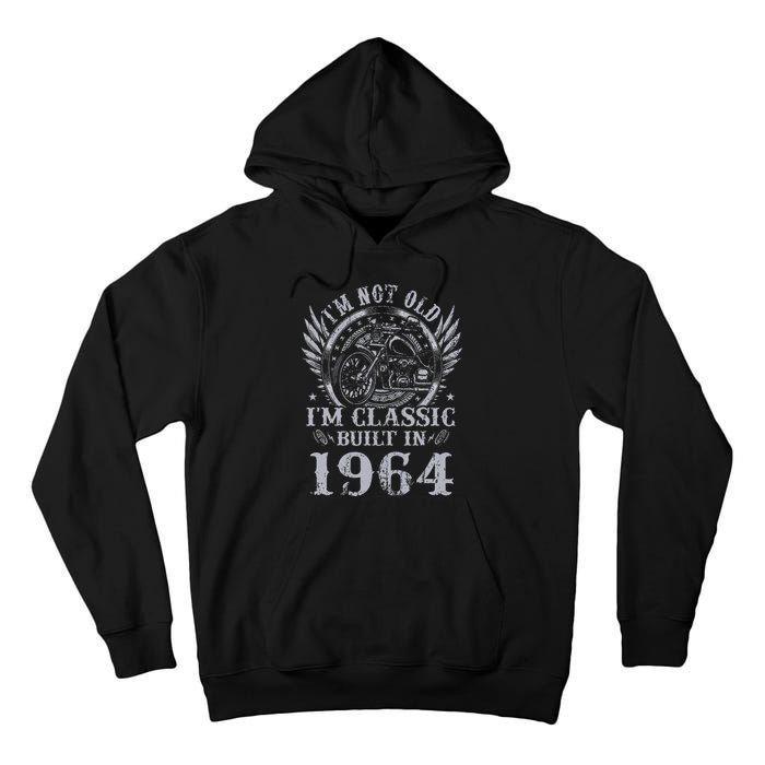 Vintage Motorcycle 1964 Birthday 60th Biker 60 Years Old Tall Hoodie