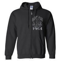 Vintage Motorcycle 1964 Birthday 60th Biker 60 Years Old Full Zip Hoodie