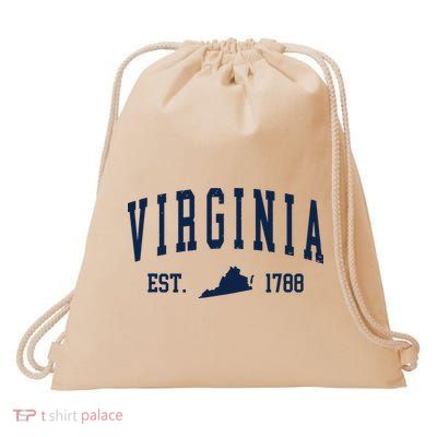 Virginia Map 1788 Vintage Souvenirs Virginia Drawstring Bag