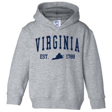 Virginia Map 1788 Vintage Souvenirs Virginia Toddler Hoodie