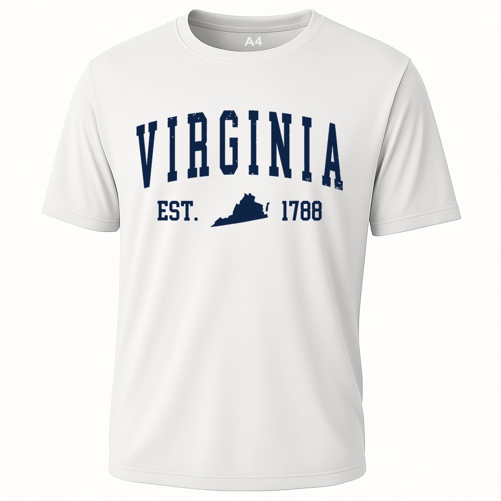 Virginia Map 1788 Vintage Souvenirs Virginia Cooling Performance Crew T-Shirt