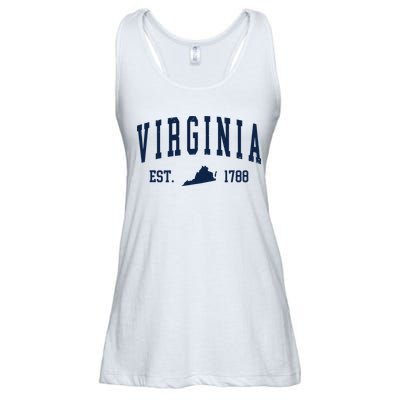 Virginia Map 1788 Vintage Souvenirs Virginia Ladies Essential Flowy Tank