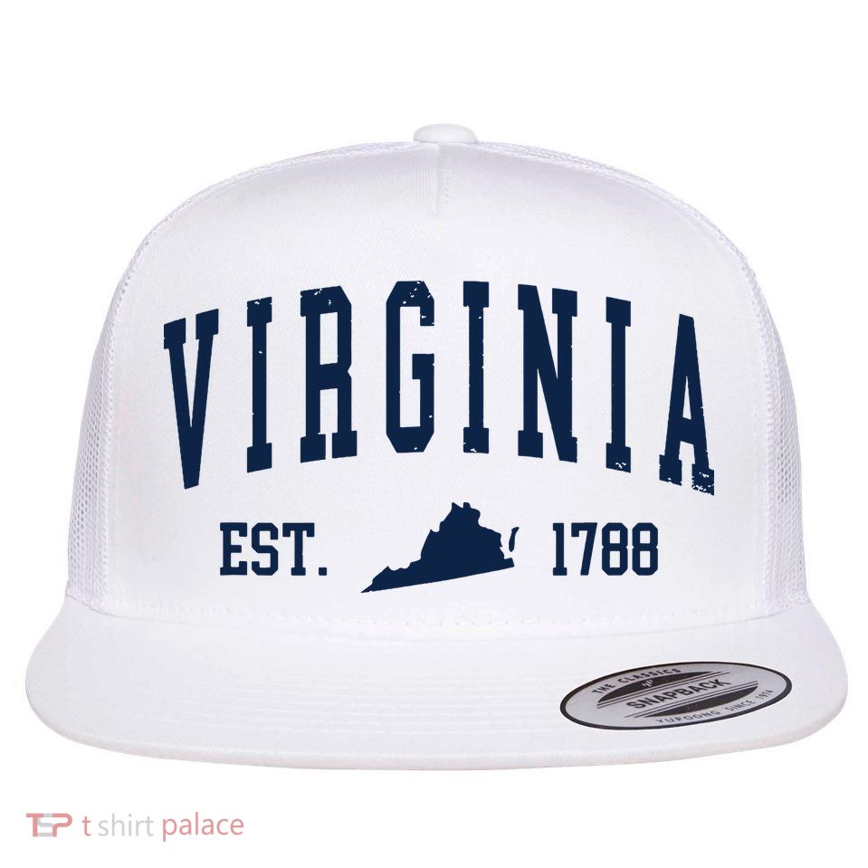 Virginia Map 1788 Vintage Souvenirs Virginia Flatbill Hat