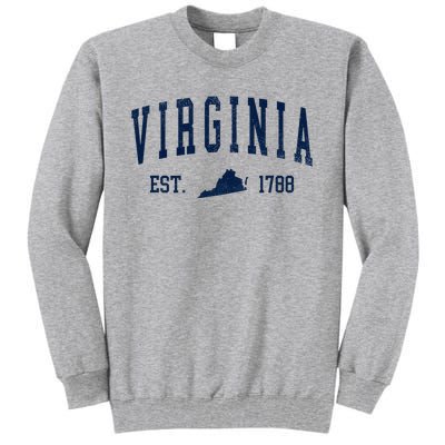 Virginia Map 1788 Vintage Souvenirs Virginia Tall Sweatshirt