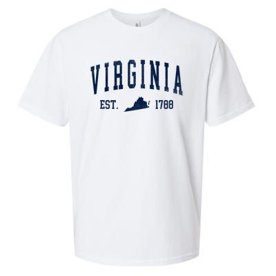 Virginia Map 1788 Vintage Souvenirs Virginia Sueded Cloud Jersey T-Shirt