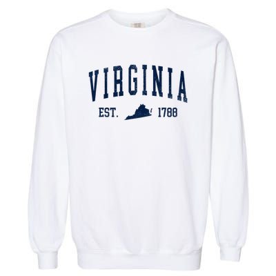 Virginia Map 1788 Vintage Souvenirs Virginia Garment-Dyed Sweatshirt