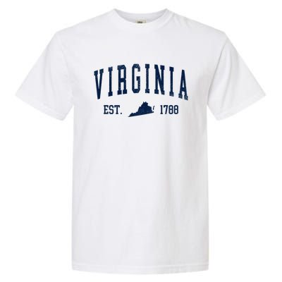 Virginia Map 1788 Vintage Souvenirs Virginia Garment-Dyed Heavyweight T-Shirt