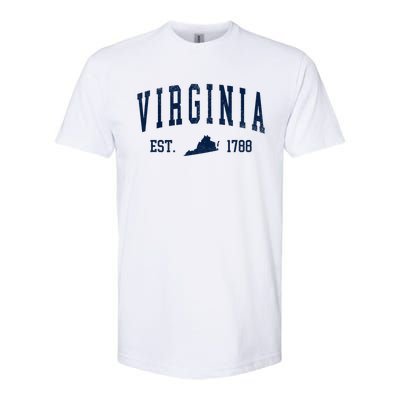 Virginia Map 1788 Vintage Souvenirs Virginia Softstyle CVC T-Shirt