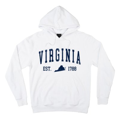 Virginia Map 1788 Vintage Souvenirs Virginia Hoodie