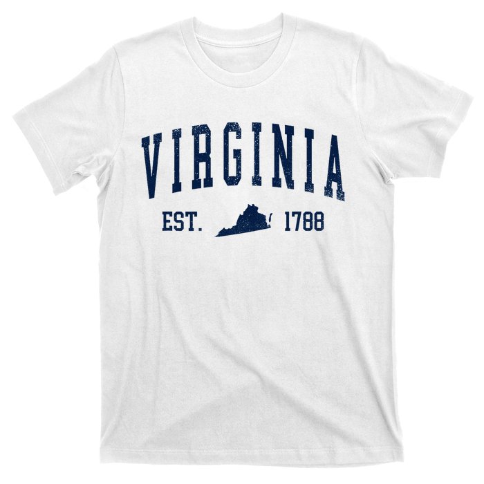 Virginia Map 1788 Vintage Souvenirs Virginia T-Shirt