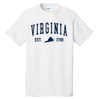 Virginia Map 1788 Vintage Souvenirs Virginia Tall T-Shirt