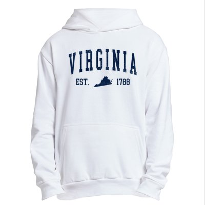 Virginia Map 1788 Vintage Souvenirs Virginia Urban Pullover Hoodie