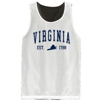 Virginia Map 1788 Vintage Souvenirs Virginia Mesh Reversible Basketball Jersey Tank