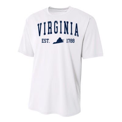 Virginia Map 1788 Vintage Souvenirs Virginia Performance Sprint T-Shirt